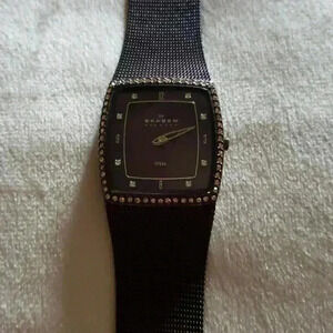 Skagen Brown Stainless Steel Mesh Watch • Needs New Battery